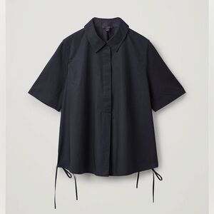 COS Navy Short Sleeve Shirt